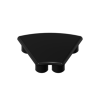 MODULAR SOLUTIONS POLYAMIDE END CAP&lt;br&gt;45MM X 45MM RADIUS 45 DEG BLACK
